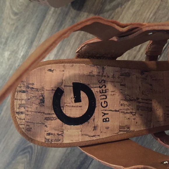 G by Guess Platform Cork Heel Sandals Size 7.5 - Picture 4 of 5